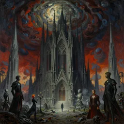 realistic detailed image of the beginning of the world by Ayami Kojima, Zdzislaw beksinski, Shintaro Kago, Greg Hildebrandt, and Mark Brooks, Neo-Gothic, gothic, ethereal, rich deep colors. Beksinski painting, part by Adrian Ghenie and Gerhard Richter. art by Takato Yamamoto. masterpiece