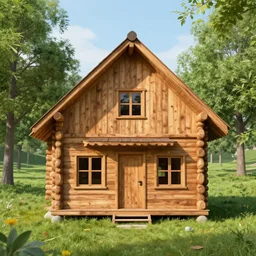 a wooden house