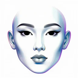 glitch art abstract face