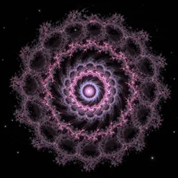 cgi fractal in space spaceship strange attractor