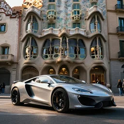car designed by antoni gaudi, marketing photography, 4 k, highly detailed, cinematic lighting