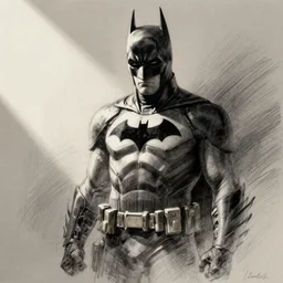 A cyberpunk batman, sketch