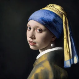 portrait of a beautiful young woman!! oil painting by johannes vermeer, 1 7 th century, art, oil on canvas, wet - on - wet technique, realistic, pay attention to facial details, expressive emotions, intricate textures, illusionistic detail