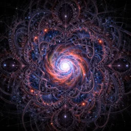 fractal entropia of universe, greg rutkowski, esuthio, craig mullinshyper, scifi, symmetry fractal detailed realistic 8 k,