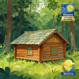 [ a log cabin in the forest ] [ van gogh ] [ award ]