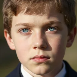 A detailed portrait of a face of a victorian boy with azure eyes by johannes wessmark. 45 degree light angle, sunlight. hyperrealistic, 4K HD wallpaper, full color.