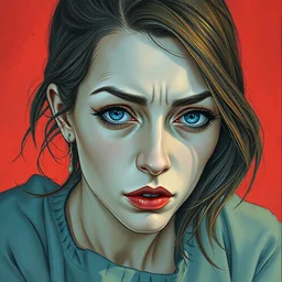 anxious. highly detailed, digital painting, watercolor, soviet realism, engraving, artstation, concept art, smooth, sharp focus, vivid grunge, manga, illustration, unreal engine 5, 8 k, art by bilibin and kilian eng and kuvshinov and malevich and mucha