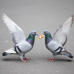 pizza fighting pigeon