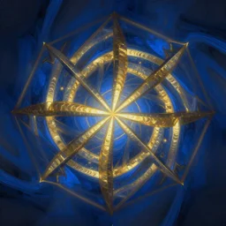 infinite geometric fractal, brilliant blue and gold, digital painting, trending on artstation, cgsociety, concept art, sharp focus, cinematic, poster art, concept art, ambient