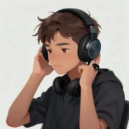 gigachad with headphones listening to music trending on artstation
