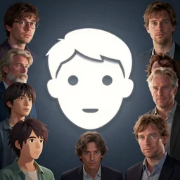 face icon stylized minimalist george lucas, loftis, cory behance hd by jesper ejsing, by rhads, makoto shinkai and lois van baarle, ilya kuvshinov, rossdraws global illumination