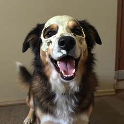 something is deeply, fundamentally wrong with my dog. like, more than normal. dog. idk pictures of him always feel like a twilight zone episode. it's psychotic. he makes the camera hallucinate. like, i feel like my dog makes the camera lose its concept of existence. laughing?? his skull... hallucinate!!!!??!!