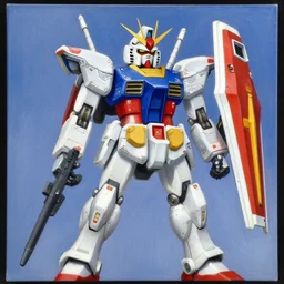 high quality painting of gundam box art