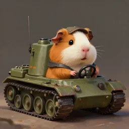 cute little anthropomorphic Guinea Pig Tank driver standing next to its tank, tiny, small,  short, Tank driver outfit, cute and adorable, pretty, beautiful, DnD character art portrait, matte fantasy painting, DeviantArt Artstation, by Jason Felix by Steve Argyle by Tyler Jacobson by Peter Mohrbacher, cinematic lighting