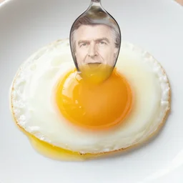Ted Cruz as an over easy egg