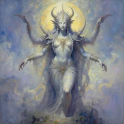 a DMT entity deity creature, visionary art painting, 8k, featured on artstation