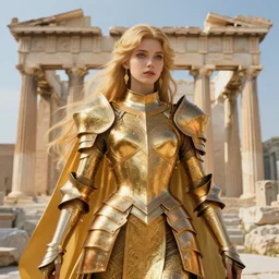 portrait knights of zodiac girl, golden and copper shining armor, in ruined agora of athens sunrise, ssci - fi and fantasy, intricate and very very beautiful and elegant, highly detailed, digital painting, artstation, concept art, smooth and sharp focus, illustration, art by tian zi and ilya kuvshinov and wlop and alphonse mucha