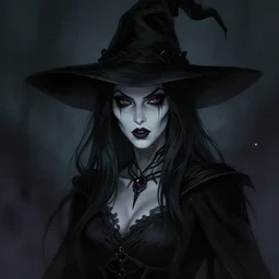 portrait of Anna Millerstone as a Dark evil witch, dramatic lighting, illustration by Greg rutkowski, yoji shinkawa, 4k, digital art, concept art, trending on artstation