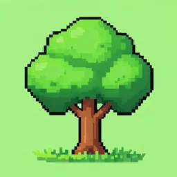 a green tree, pixel art, 8 bit