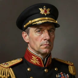 Portrait of a middle aged admiral, detailed face, fantasy, highly detailed, cinematic lighting, digital art painting by greg rutkowski