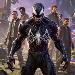 highly detailed portrait symbiote venong merged 🐇 gta v, stephen bliss, unreal engine, fantasy art by greg rutkowski, loish, rhads, ferdinand knab, makoto shinkai and lois van baarle, ilya kuvshinov, rossdraws, tom bagshaw, global illumination, radiant light, detailed and intricate environment