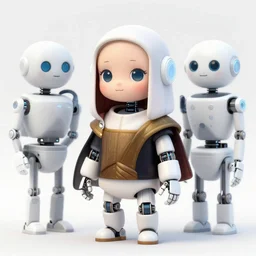 anthropomorphic social bot network, cute anime girl, leonardo da vinci style