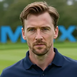 promotional image of david tennant as a golfer, detailed face, movie still frame, promotional image, imax 70 mm footage