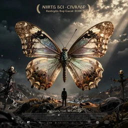 butterfly sci - fi horror movie poster