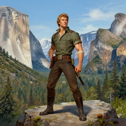 el capitan in yosemite a beautiful matte painting trending on artstation by james gurney and thomas kincade, hyperdetailed