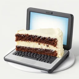 a computer as a cake, very tasty