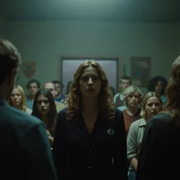 annie leibovitz photography, psychedelic cosmic horror, horror, wes anderson cinematography, crowded room liminal space, atmospheric haze, film. film still, 1 6 mm cinematography. james jean