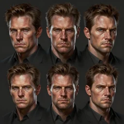 3 quarter view of colin farrell as judge dredd, concept art, detailed face, fantasy, highly detailed, cinematic lighting, digital art painting by greg rutkowski