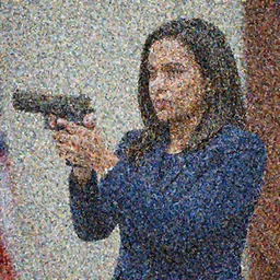 Alexandria Ocasio-Cortez reloading a glock, realistic 4k