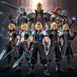 digital art hyperrealistic final fantasy 9 all heroes and villains united again a common evil