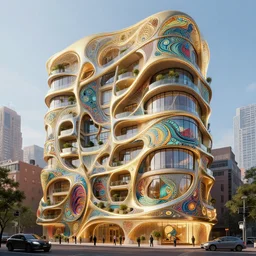new york apartment designed by zaha hadid, intricate, highly detailed, digital painting, trending on artstation, concept art, smooth, sharp focus, backlit, rim light, vivid colors, illustration, unreal engine 5, 8 k, art by rossdraws and alphonse mucha