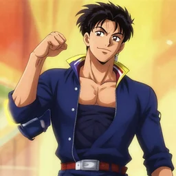 terry davis in anime style