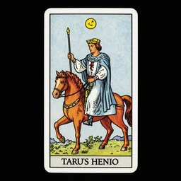 The Tarot Hermit card but Joshua Benjio AI scientist on the card. Classic Rider–Waite tarot deck illustrated by Pamela Colman Smith
