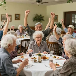old people raving at the retirement home