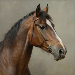 a portrait of a man with a horse's head by leonid afrimov