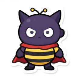 cute miss mascot ortide ortide gloom super hero sticker art, cronobreaker, beeple game icon