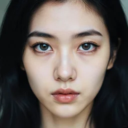 photograph of a young woman from singapore, 9 0 s goth, dof, sharp focus, highly detailed face, symmetric face, realistic iris, cinestill 8 0 0 t, photography by paolo roversi