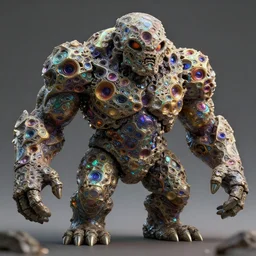 concept art of totally fractal bismuth rock giant golem : : patterns rainbow bismuth fractalization : : extremely high details, masterpiece, photorealistic, hyperrealism, vray, octane render, volumetric lighting, depth of field, bokeh, artstation, cgsociety by elyse graham, johannen voss, greg broadmore