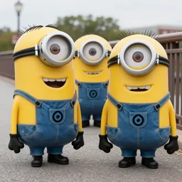 minions in riot gear on Edmund Pettus Bridge
