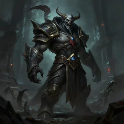 concept art of league of legends character, dark fantasy, greg rutkowski, artstation, ambient lighting, digital painting, horror