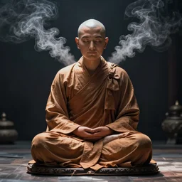 symmetrical zen monk. Steam from ears!!! 50mm lens shot
