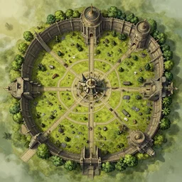full - color fantasy floor plan map of a dungeon, by greg rutkowski, trending on artstation
