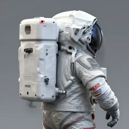 hyper detailed boxcutter hard surface modelling rear view of astronaut helmet, arstation, cables wires decals