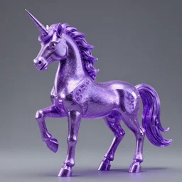 unicorn, purple, sparkling, monstrous, crafted by daedalus