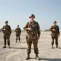 US Marines in the style of Jim Holloway