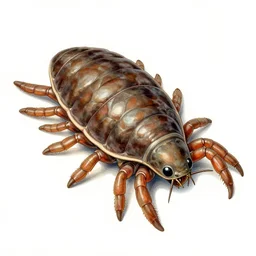 Tardigrade, scientific depiction, Textbook Illustration in clolour, 1982